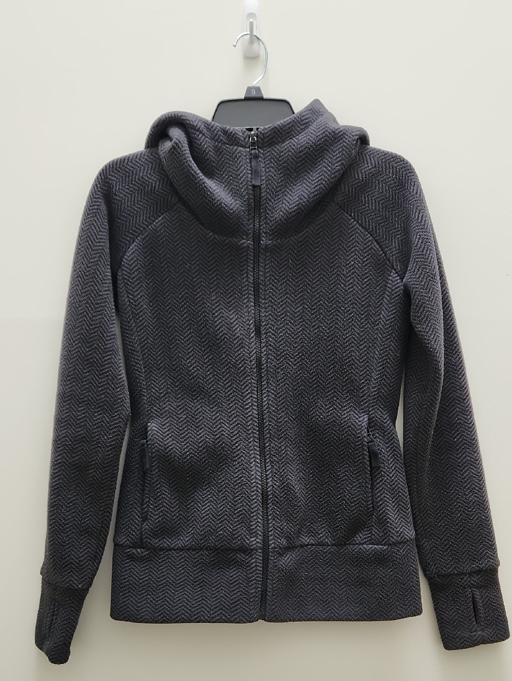 Fleece Charcoal Outerwear Zip Hoodie